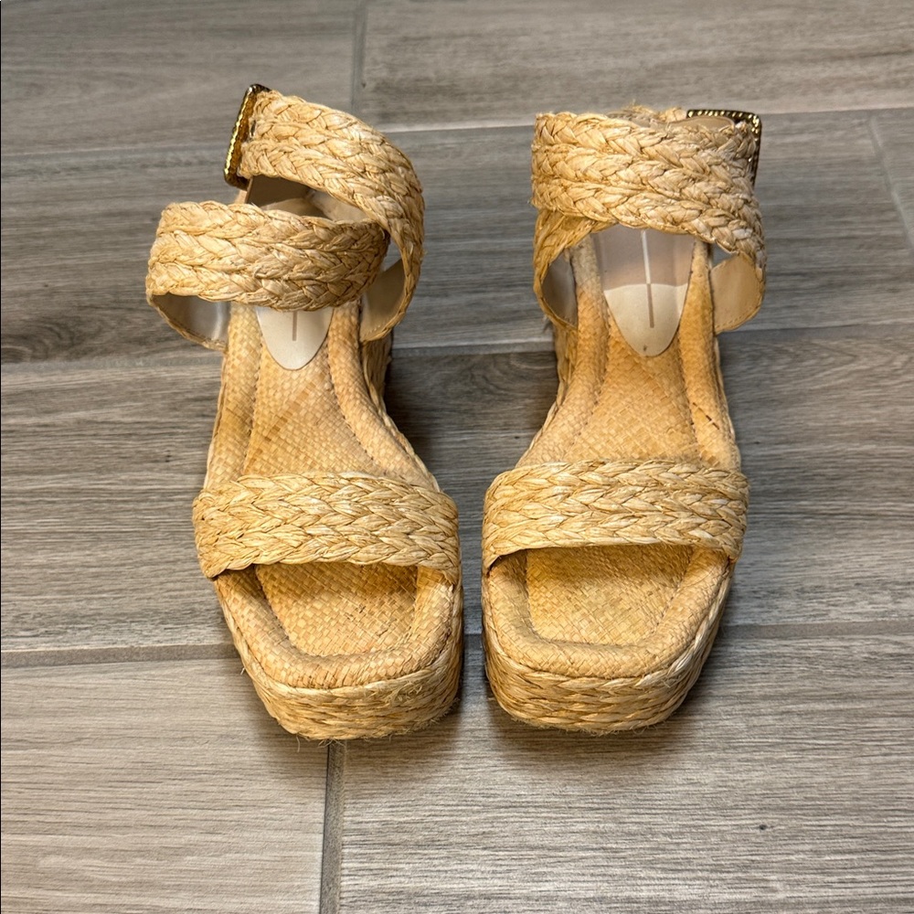 Dolce Vita Natural Braided Espadrille Platform Sandals